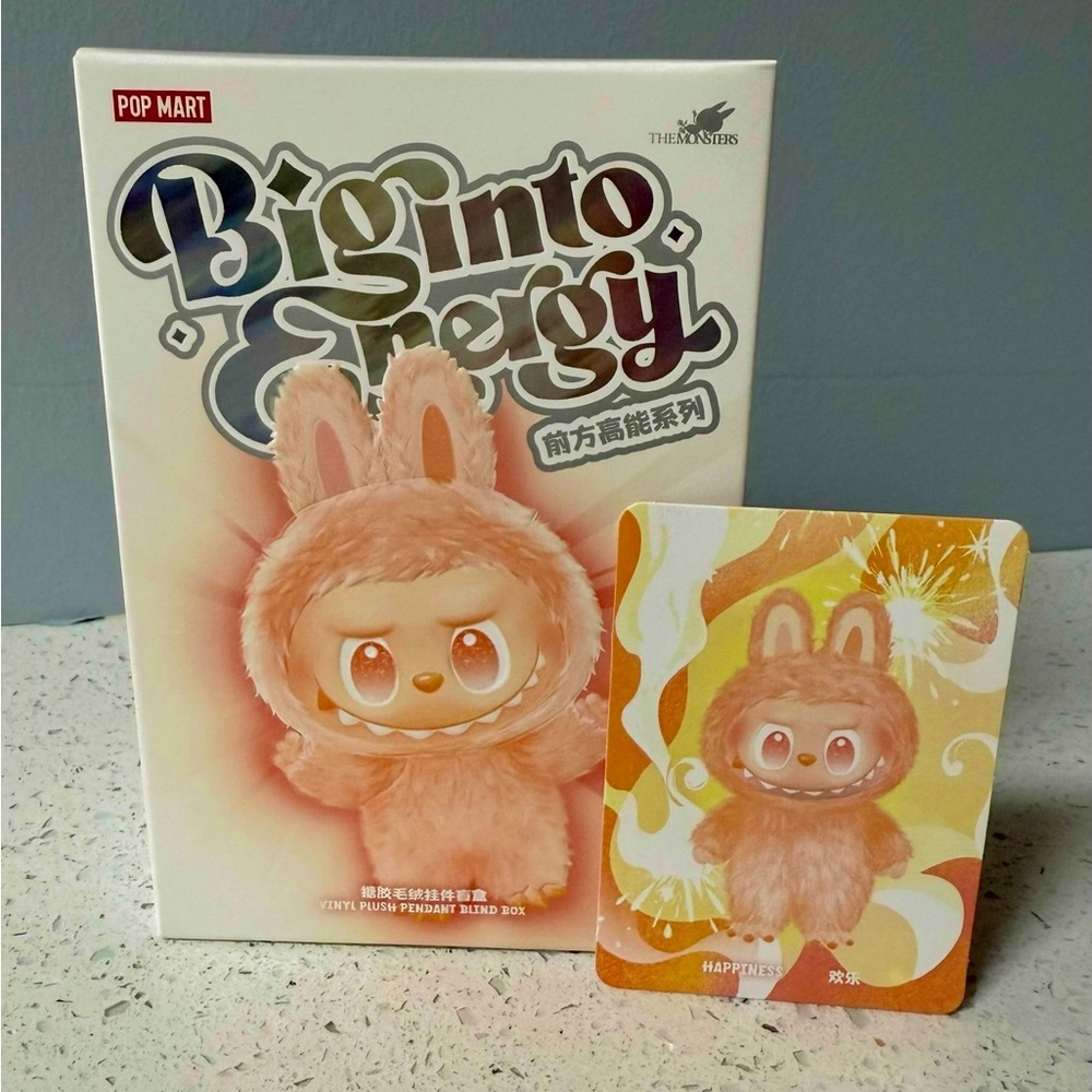 NEW Labubu Big into Energy Series: Happiness-Orange